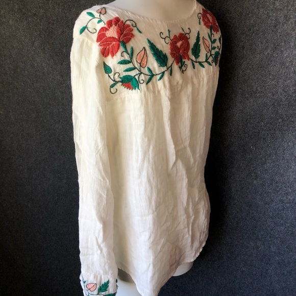 Lucky brand rare style peasant top w/detail stich - Picture 5 of 7